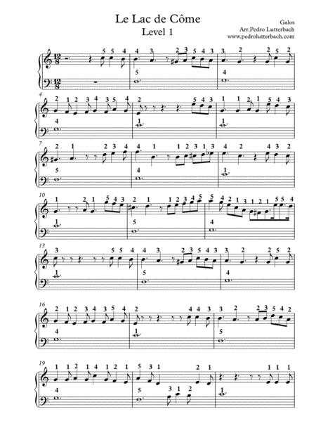 Le Lac De Come Sheet Music