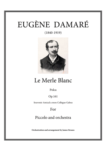 Le Merle Blanc Polca Fantaisie Op 161 For Piccolo And Orchestra Sheet Music