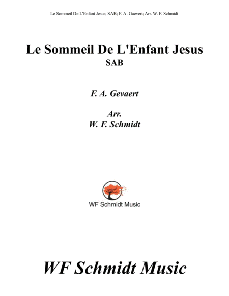 Le Sommeil De L Enfant Jesus Sheet Music