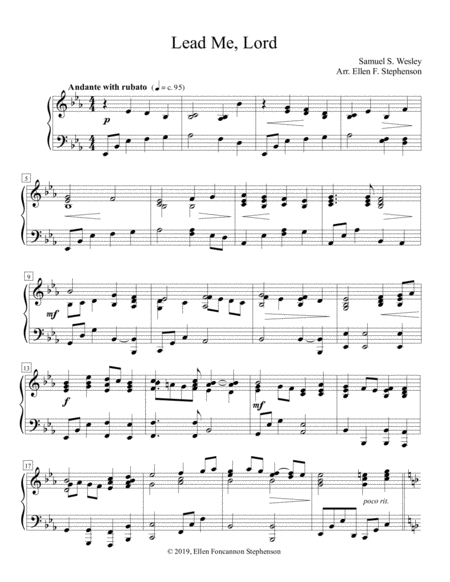 Lead Me Lord With Sevenfold Amen Piano Sheet Music