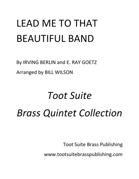 Free Sheet Music Lead Me To That Beautiful Band