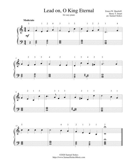 Lead On O King Eternal For Easy Piano Sheet Music