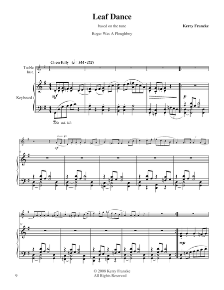 Free Sheet Music Leaf Dance