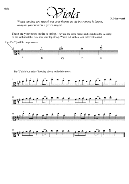 Free Sheet Music Learn The Alto Clef On The Viola