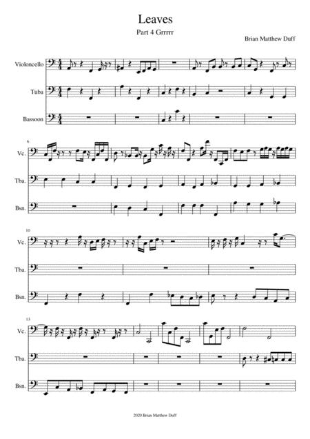 Leaves Part 4 Grrrrrr Sheet Music