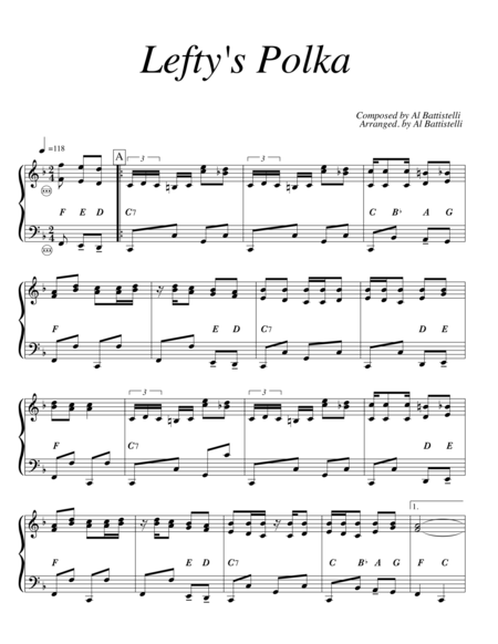 Leftys Polka Sheet Music