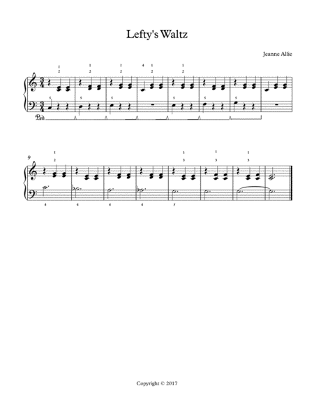 Free Sheet Music Leftys Waltz