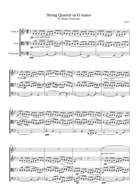 Lekeu String Quartet Mvmt 2 Sheet Music