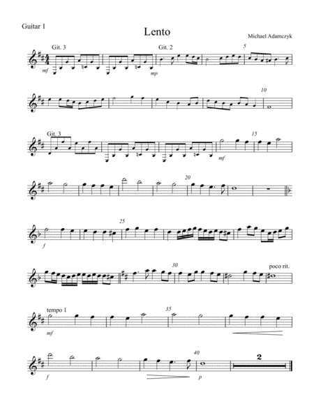 Lento Guitar Trio 1 Sheet Music