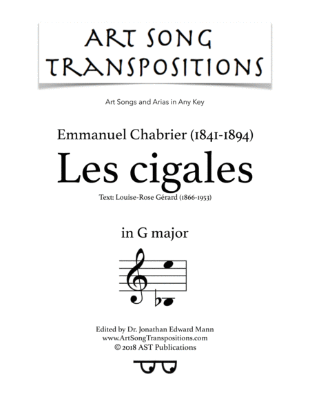 Free Sheet Music Les Cigales G Major