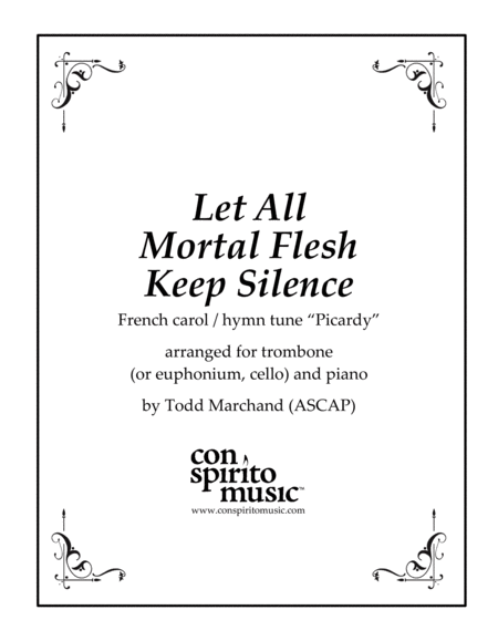 Let All Mortal Flesh Keep Silence Trombone And Piano Sheet Music