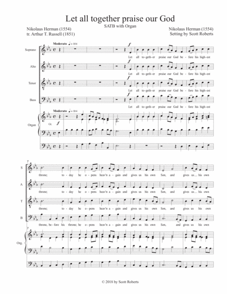 Let All Together Praise Our God Sheet Music