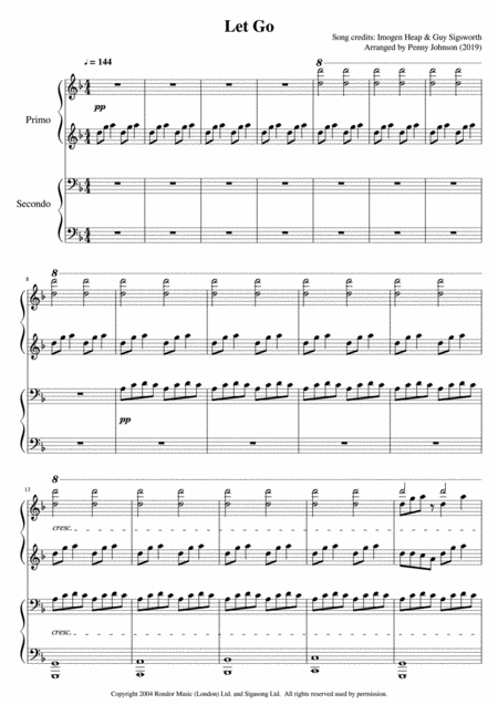 Free Sheet Music Let Go