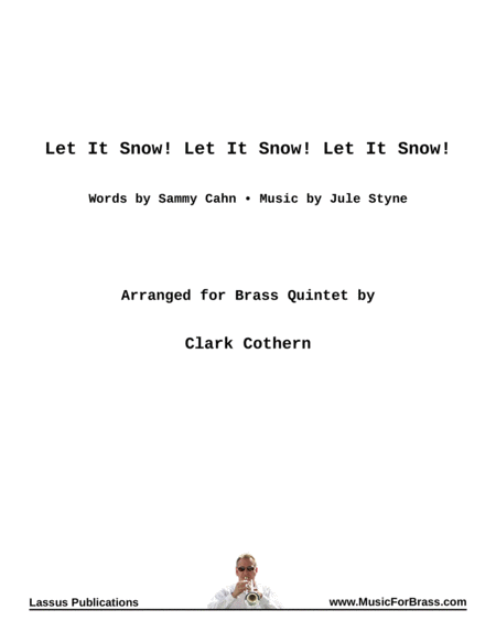 Free Sheet Music Let It Snow For Brass Quintet