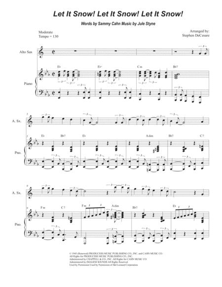 Let It Snow Let It Snow Let It Snow Alto Saxophone And Piano Sheet Music