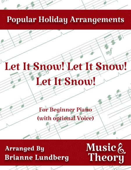 Free Sheet Music Let It Snow Let It Snow Let It Snow Easy Beginner Piano