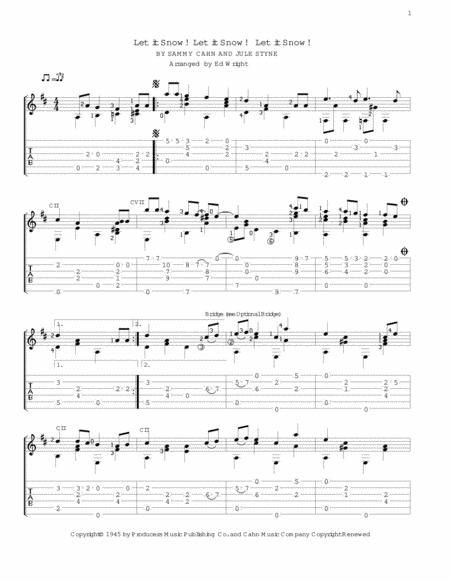 Let It Snow Let It Snow Let It Snow For Finger Style Guitar Sheet Music