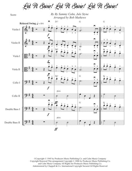 Free Sheet Music Let It Snow Let It Snow Let It Snow For String Solo Or Ensemble
