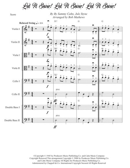 Let It Snow Let It Snow Let It Snow For String Solo Or Ensemble Sheet Music