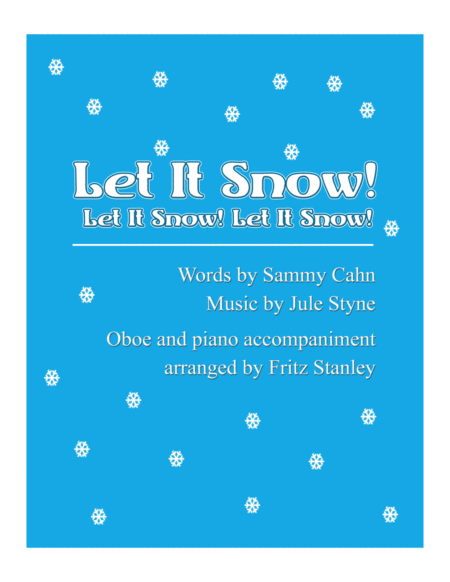 Let It Snow Let It Snow Let It Snow Oboe Piano Accompaniment Sheet Music