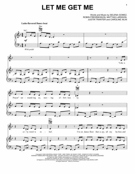 Free Sheet Music Let Me Get Me