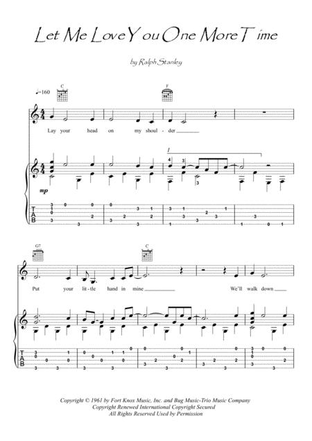 Free Sheet Music Let Me Love You One More Time