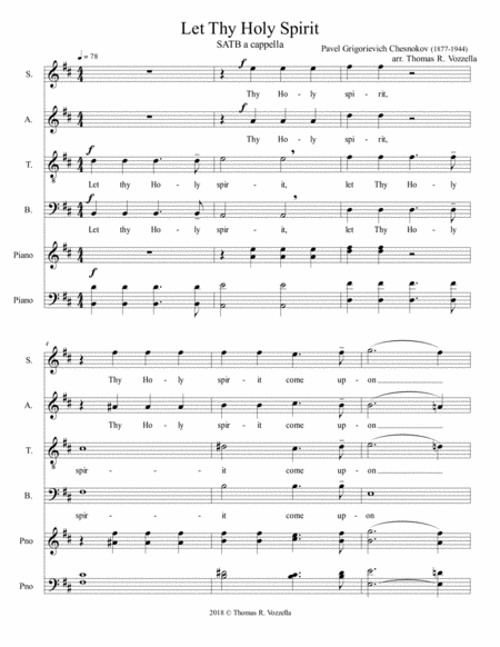 Let Thy Holy Spirit Satb Sheet Music