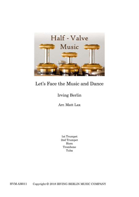 Lets Face The Music And Dance Brass Quintet Sheet Music