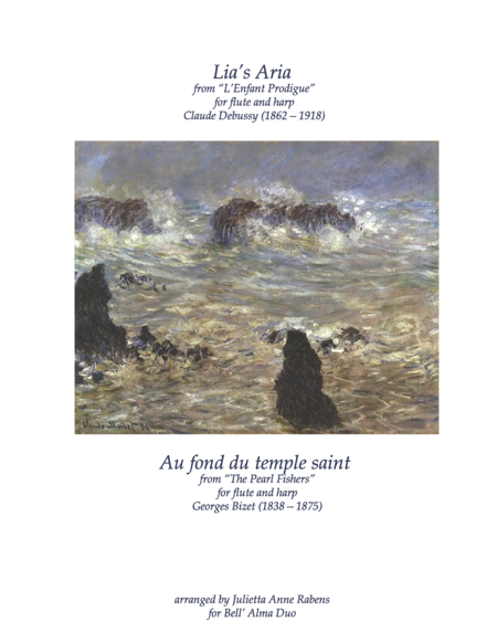 Lias Aria By Claude Debussy And Au Fond Du Temple Saint By Georges Bizet Sheet Music