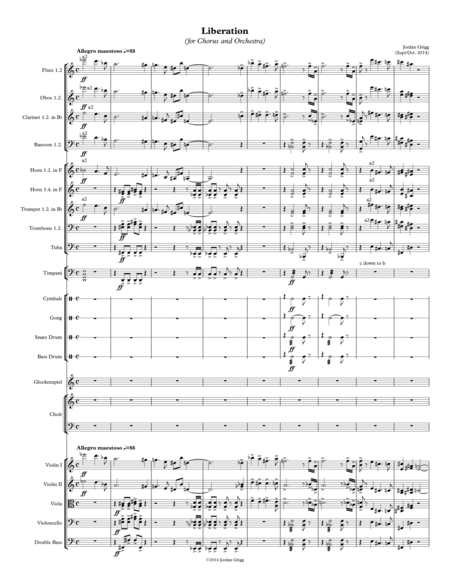 Liberation For Chorus And Orchestra Sheet Music