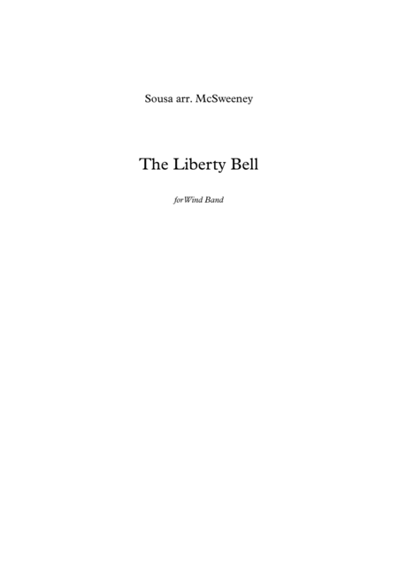 Liberty Bell For Wind Band Sheet Music