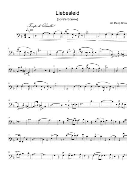 Liebesleid Love Sorrow Arranged For Bass Trombone And Piano Sheet Music