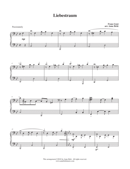 Free Sheet Music Liebestraum Remix