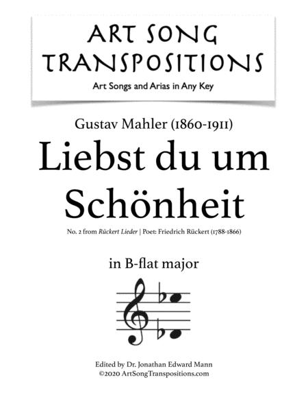 Liebst Du Um Schnheit Transposed To B Flat Major Sheet Music