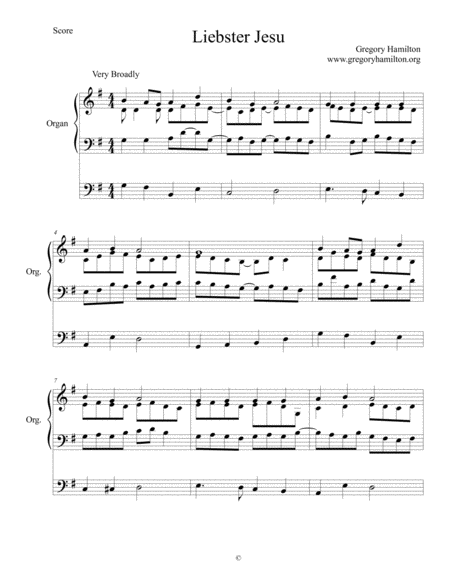 Free Sheet Music Liebster Jesu Blessed Jesus At Thy Word