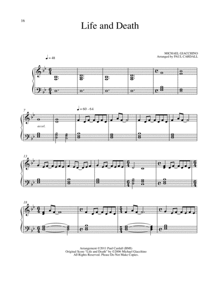 Life And Death Sheet Music