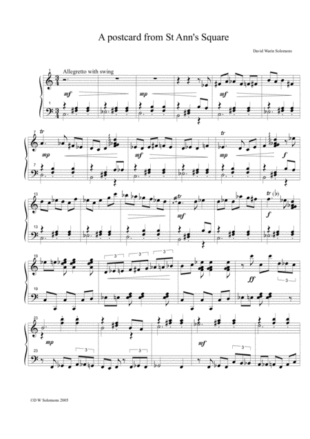 Life On Mars For Saxophone Quartet Sheet Music