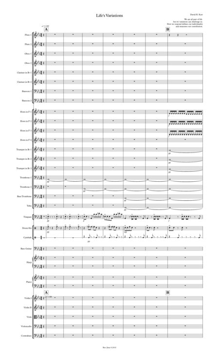 Life Variantions Final 6 8 15 Sheet Music