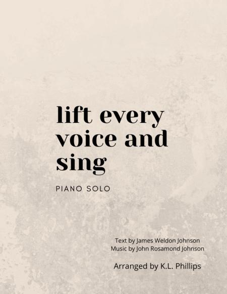 Lift Every Voice And Sing Piano Solo Sheet Music