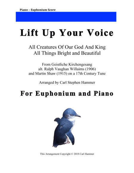 Free Sheet Music Lift Up Your Voice