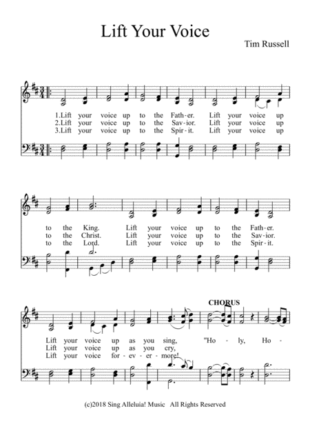 Free Sheet Music Lift Your Voice