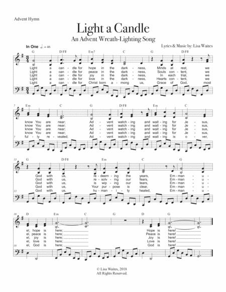 Light A Candle An Advent Hymn Sheet Music