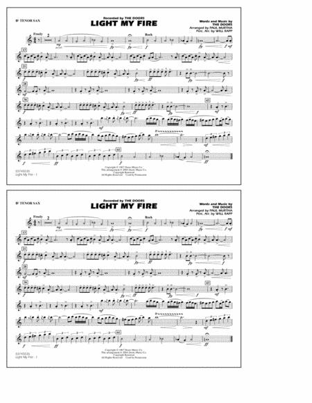 Free Sheet Music Light My Fire Arr Paul Murtha Bb Tenor Sax