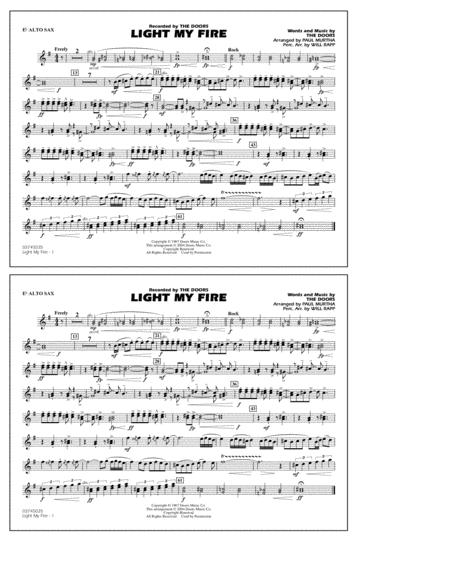 Free Sheet Music Light My Fire Arr Paul Murtha Eb Alto Sax
