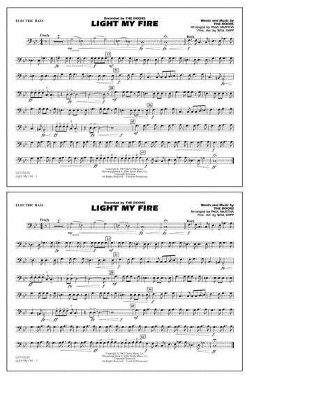 Free Sheet Music Light My Fire Arr Paul Murtha Electric Bass