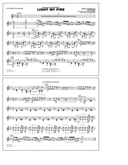 Light My Fire Arr Paul Murtha Xylophone Marimba Sheet Music