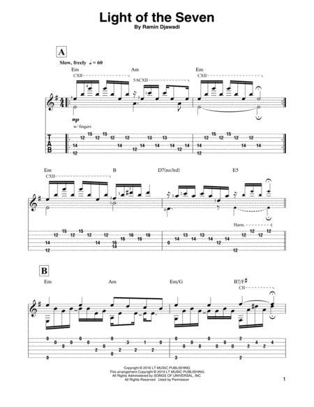 Free Sheet Music Light Of The Seven From Game Of Thrones