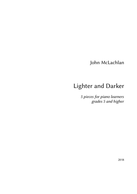 Free Sheet Music Lighter And Darker 5 Repertoire Pieces Above Grade 5