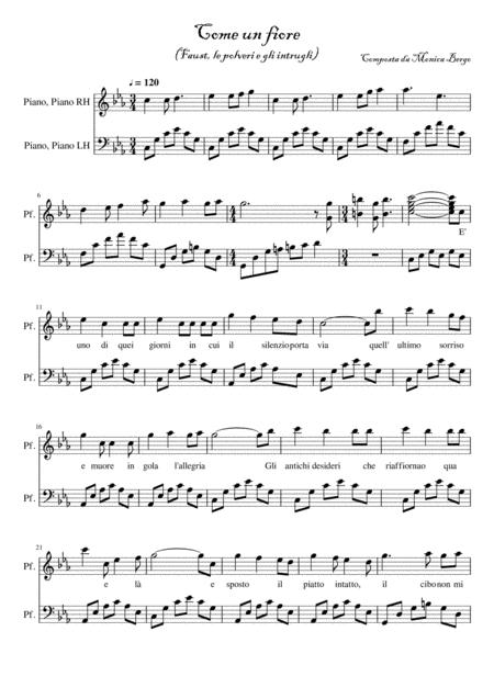 Like A Flowers Sheet Music