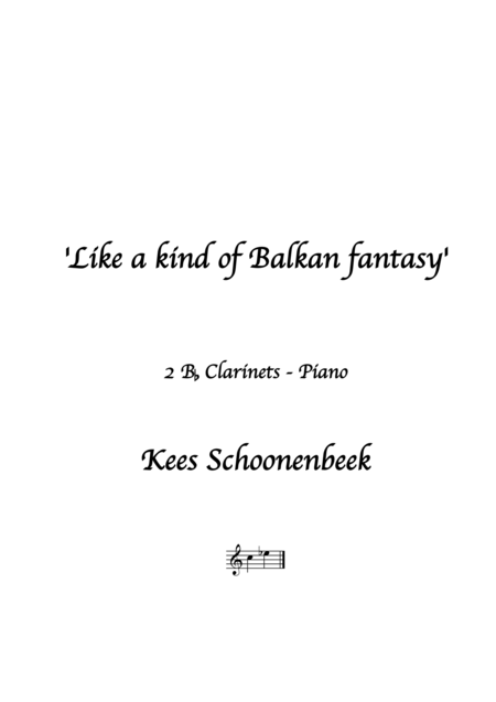 Like A Kind Of Balkan Fantasy Sheet Music